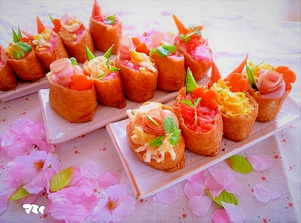 ひな祭り♪節句のお祝い♪イベント♪☆デコいなり寿司