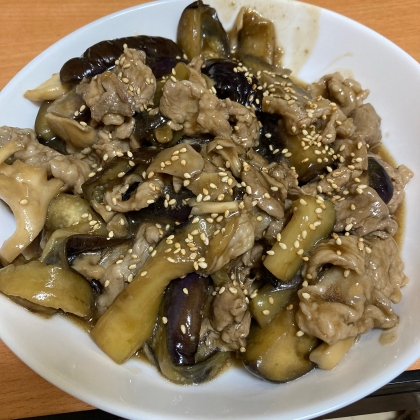 茄子と豚肉の和風炒め