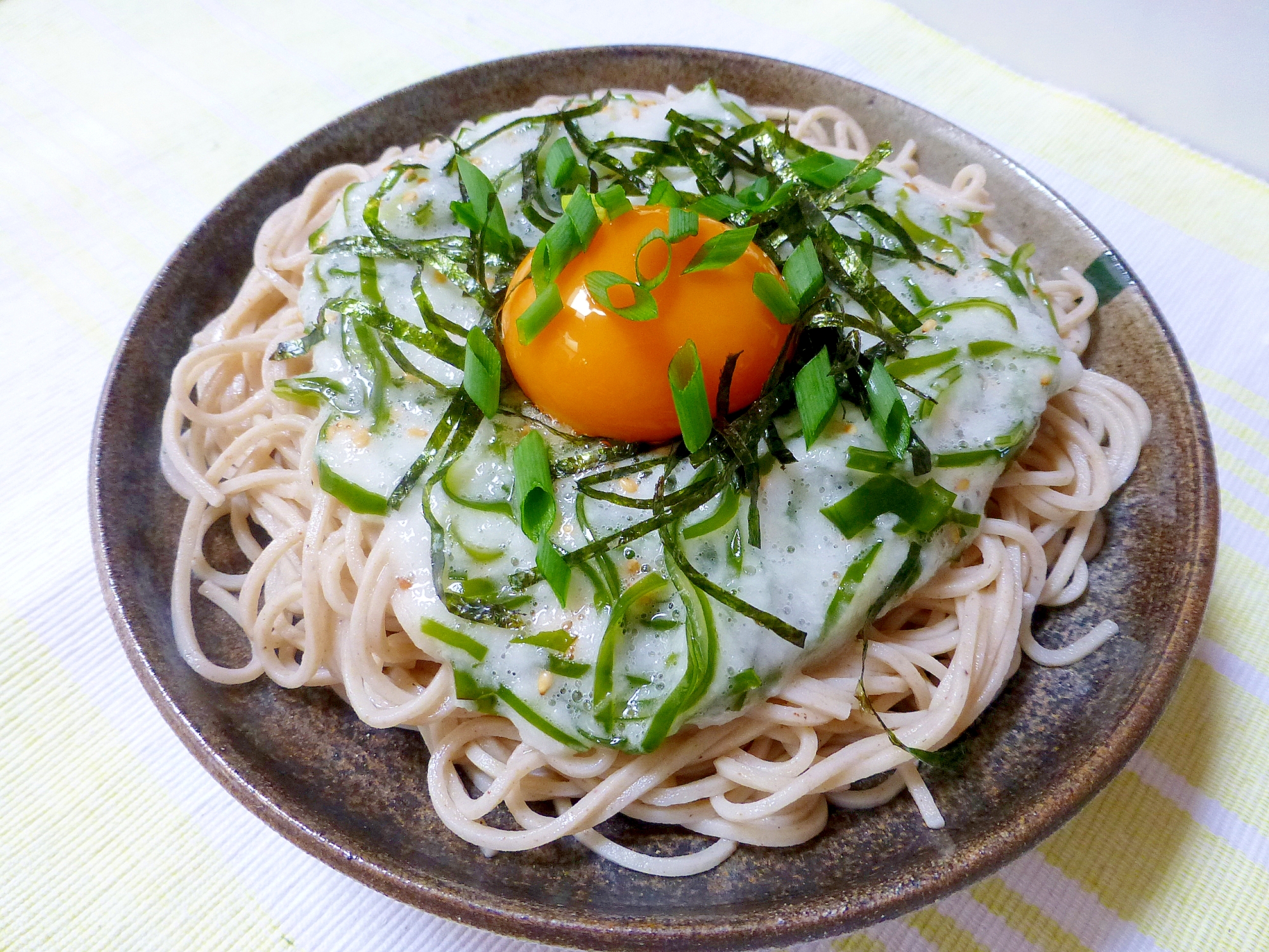 冷やしとろろ昆布蕎麦