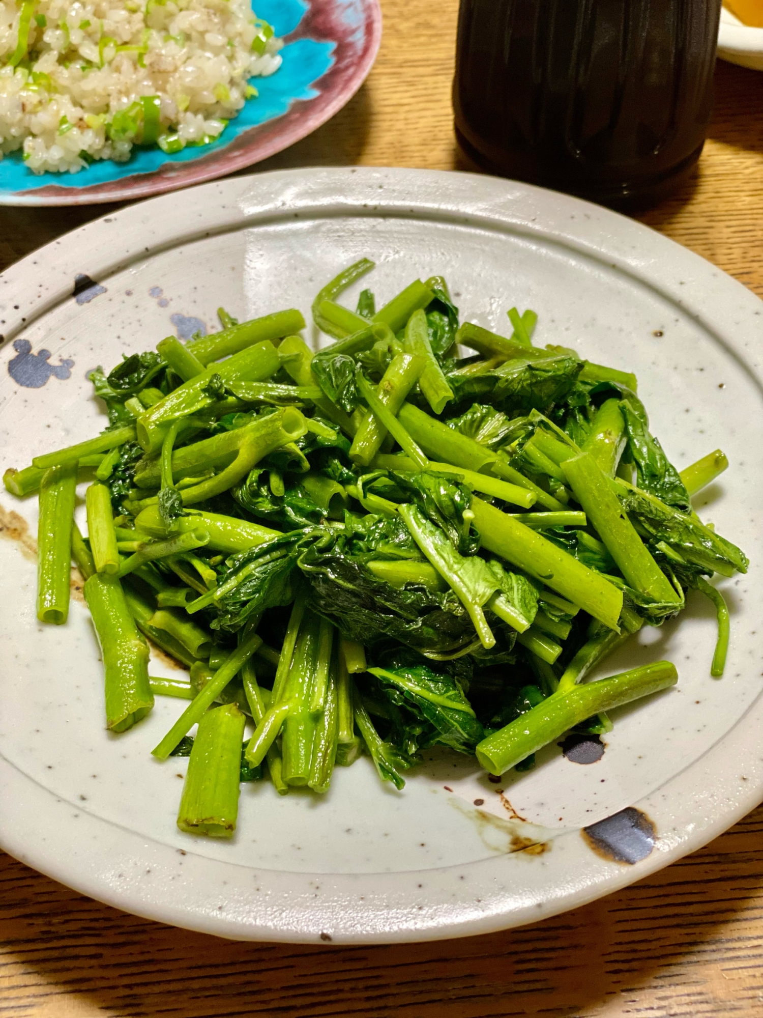 空芯菜の塩炒め