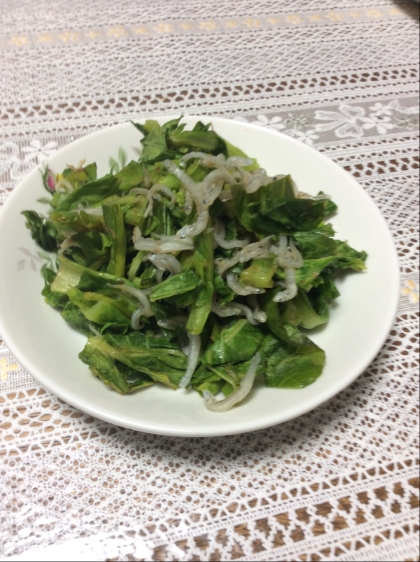 小松菜とシラスの和え物