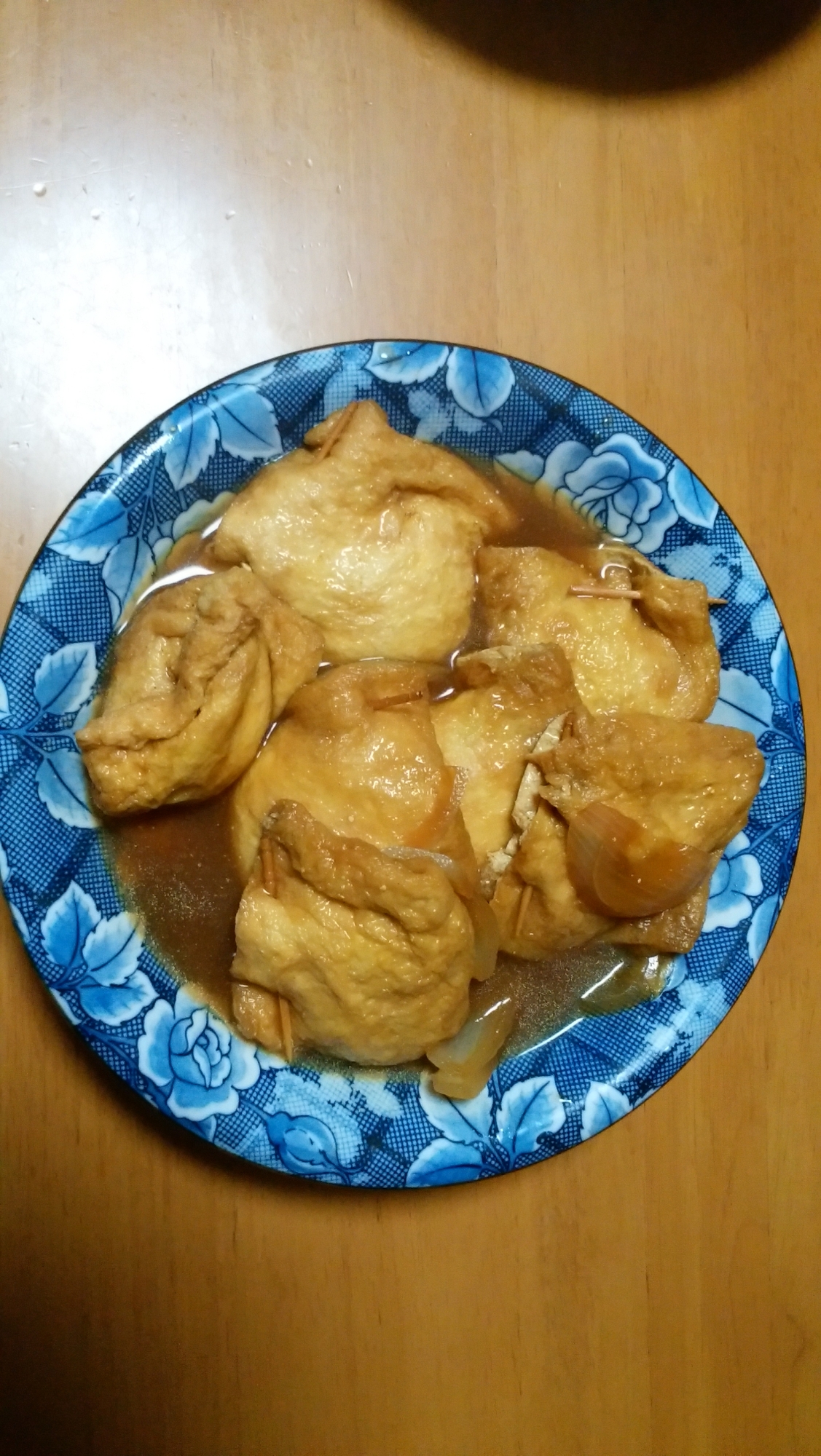 チーズ入り餅巾着のカレー風味煮