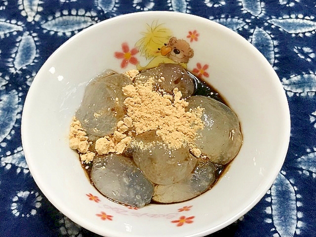 片栗粉で作る　わらび餅風デザート