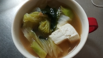 白菜と豆腐とのたっぷり中華スープ