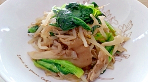 小松菜と舞茸ともやしの鶏ガラ炒め レシピ 作り方 By ことんとんとん 楽天レシピ