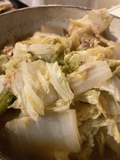 白菜とツナのうま煮