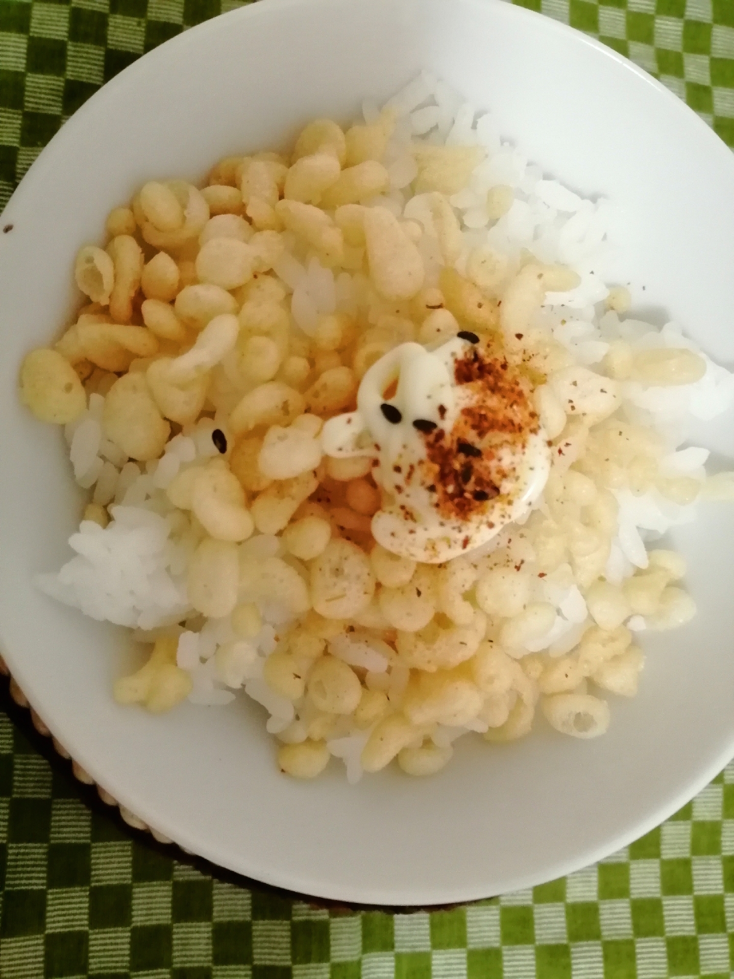 天かすごま油つゆかけご飯