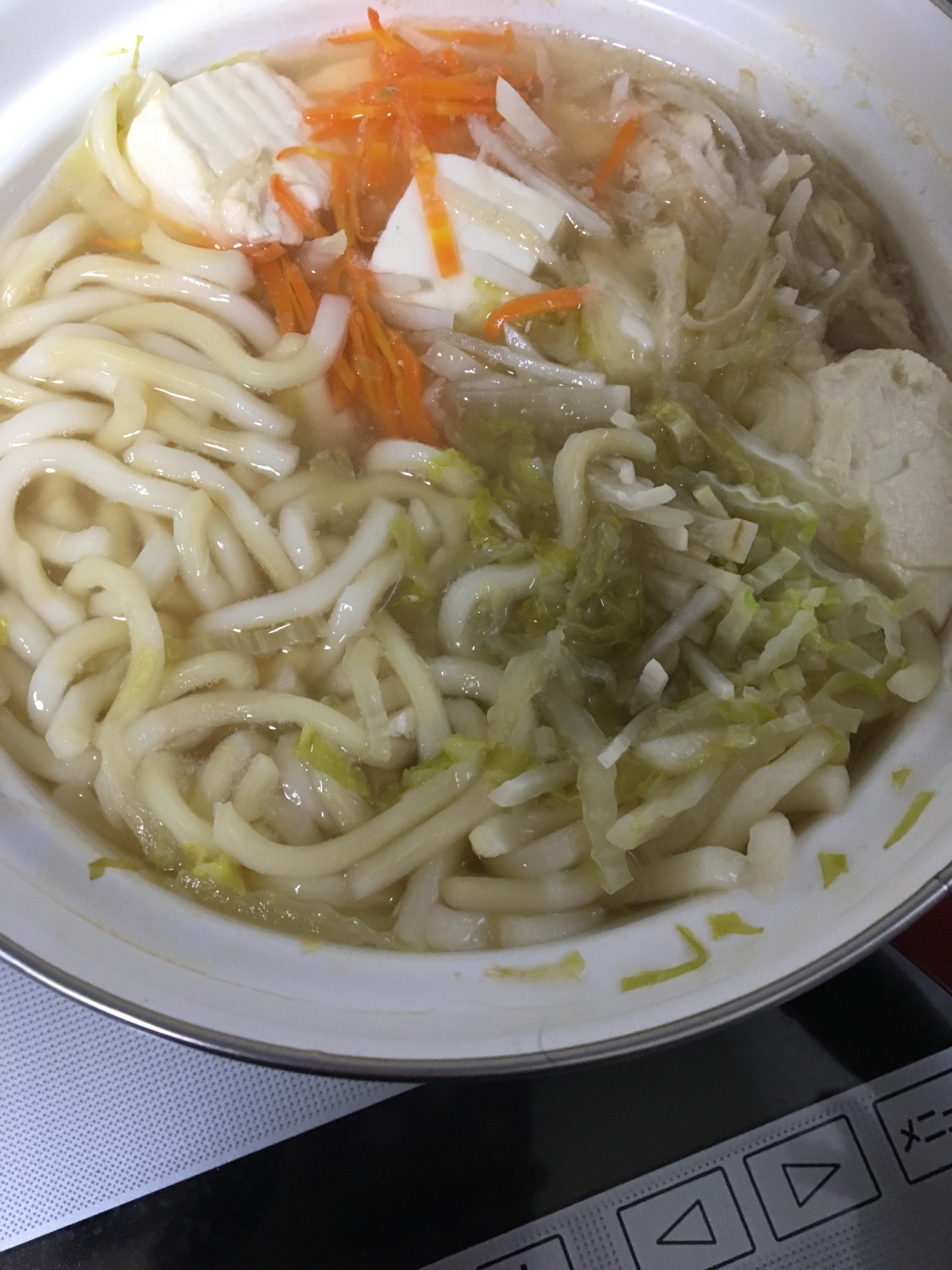 鶏のささみのうどん鍋╰(*´︶`*)╯♡