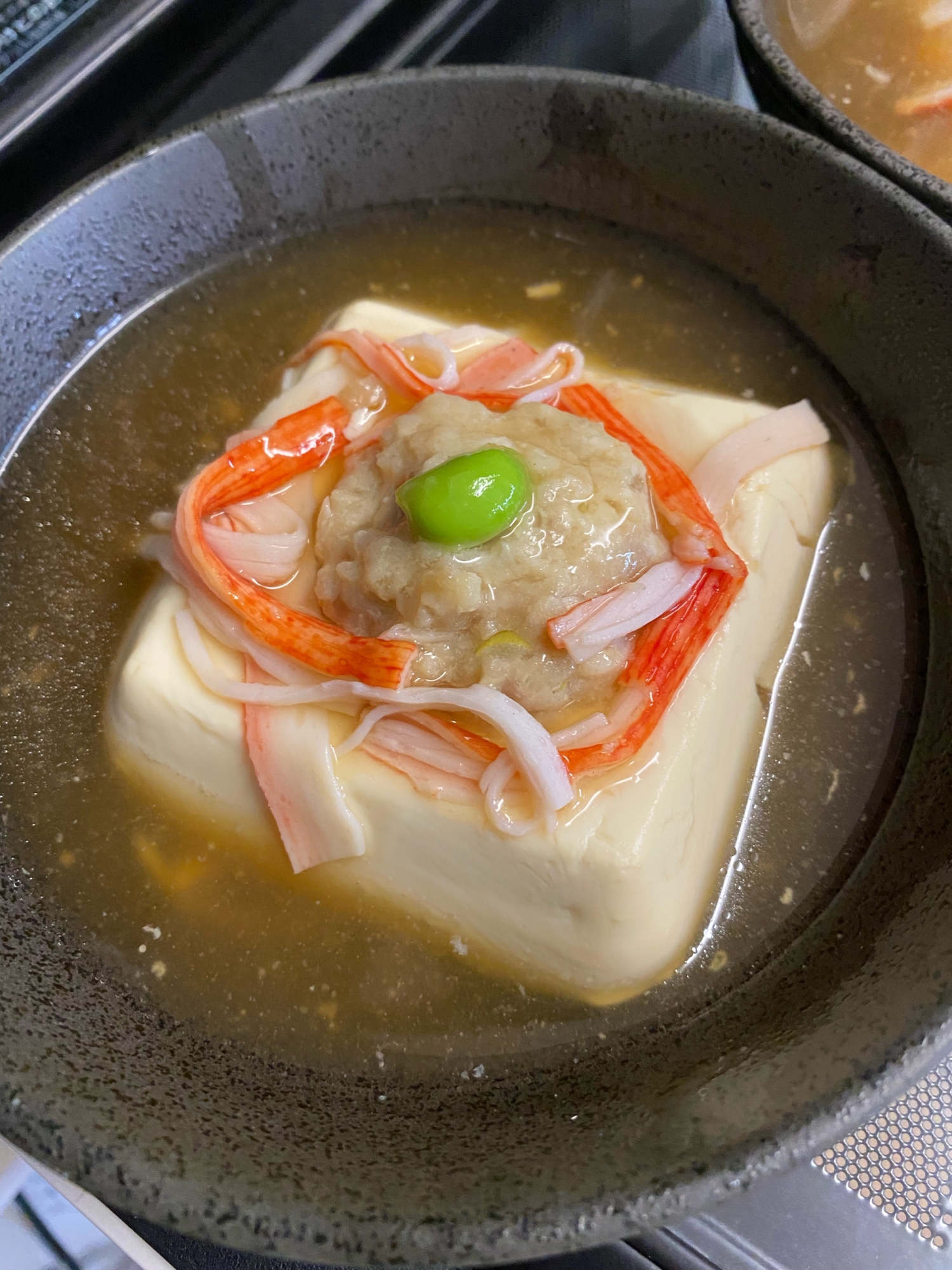 一人前は丸ごと１パック❣️豆腐の鶏団子あんかけ