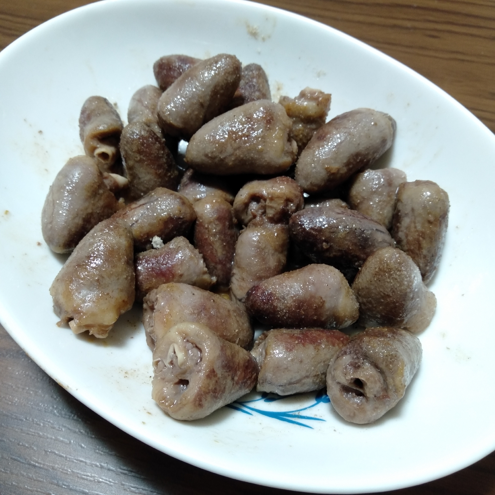 簡単おつまみ、ハツの炒め物