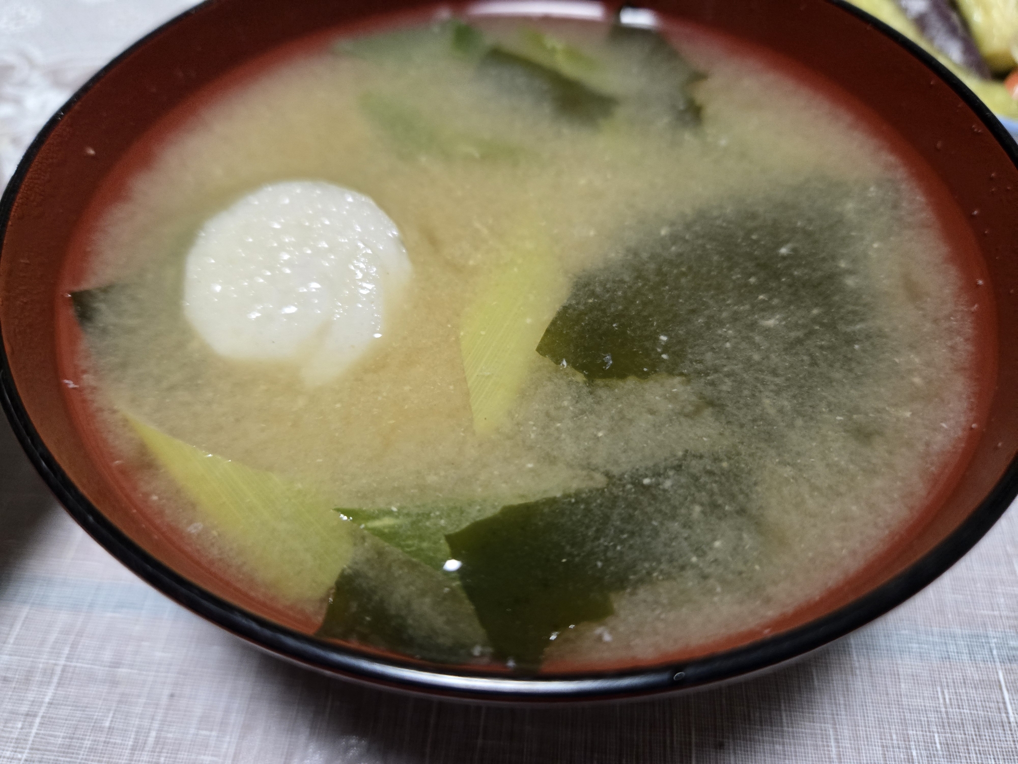 山芋とワカメと長ネギのお味