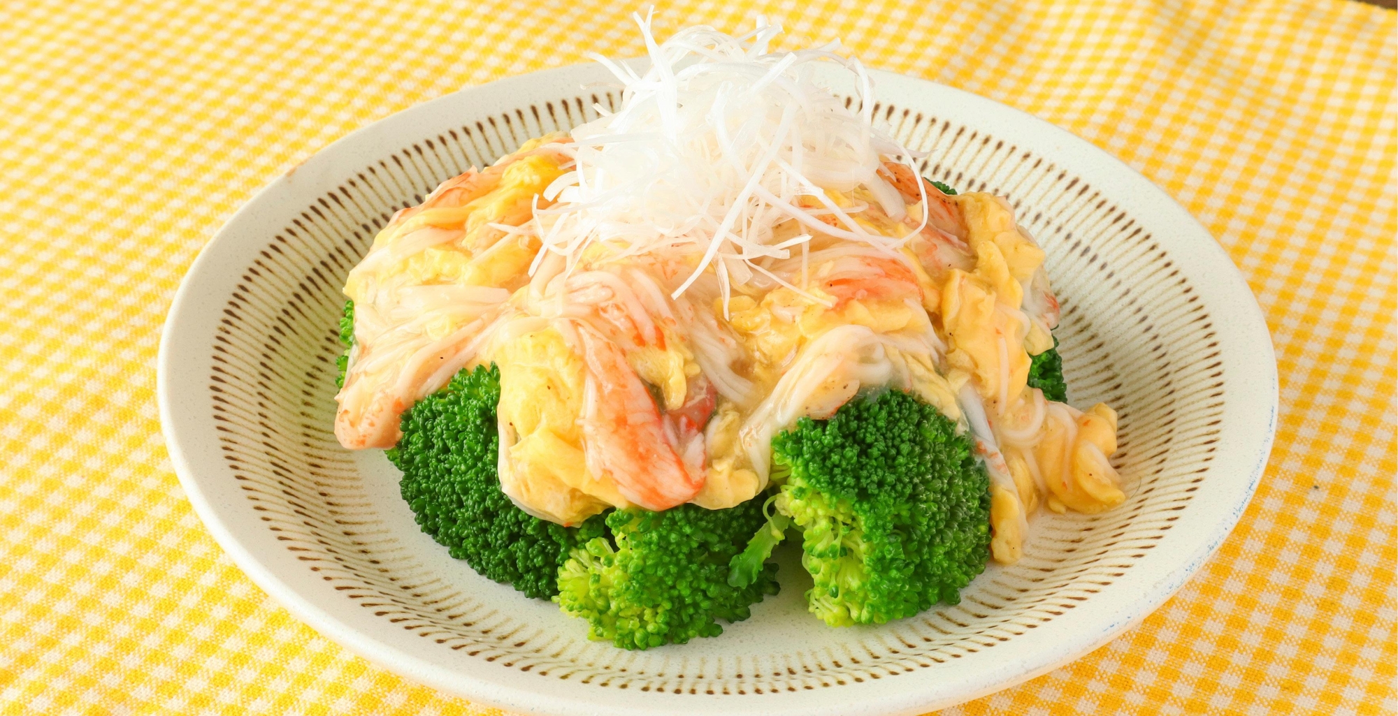 ブロッコリーの中華風かにたまあん