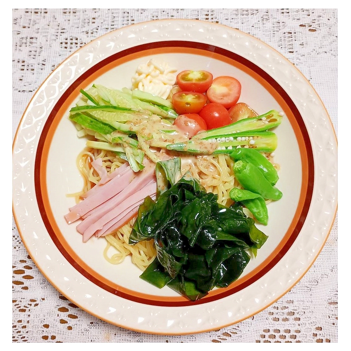 冷やし中華（ししとう・オクラ・生わかめetc..）