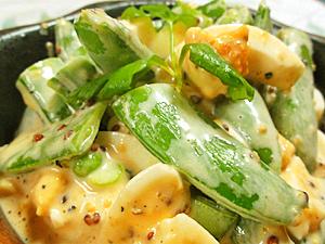 スナップエンドウと卵のマスタードサラダ レシピ 作り方 By Leopoo 楽天レシピ