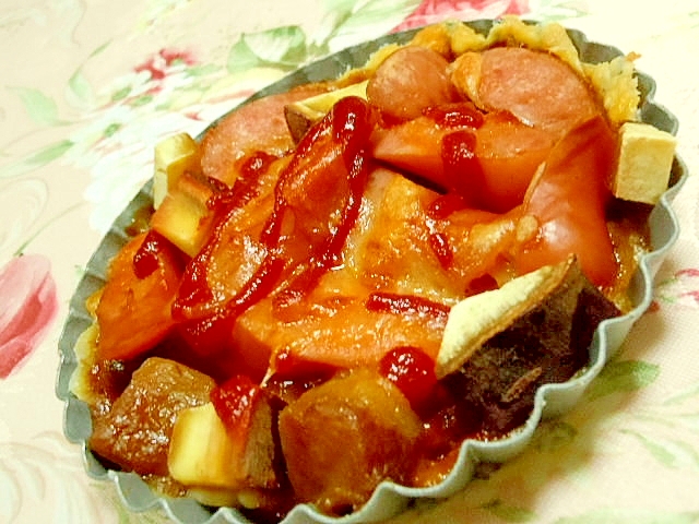 冷凍パイシートｄｅ❤薩摩芋とカレー＆ウィンナーパイ