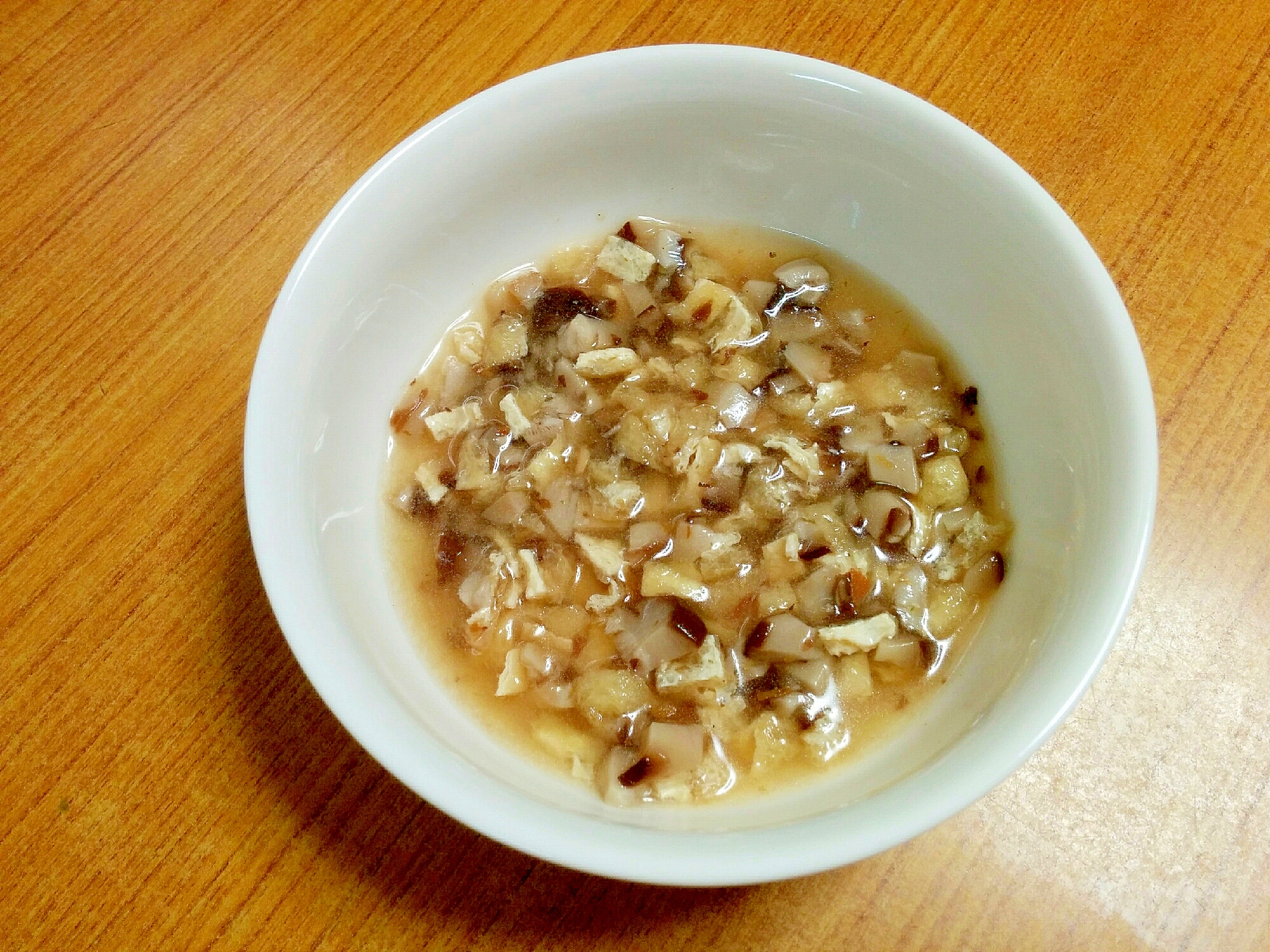 離乳食 しいたけとお揚げのお味噌汁 レシピ 作り方 By Basyama 楽天レシピ
