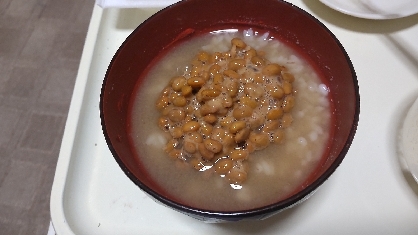 味噌汁納豆ご飯