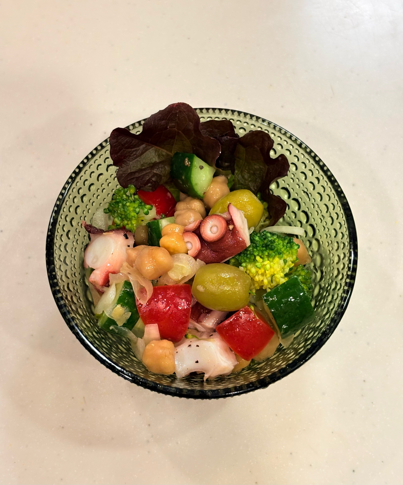 たんぱく質強化❁タコとひよこ豆のサラダ