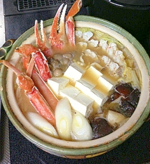 ｖｖカニの旨味がたっぷりｖｖ　カニの味噌鍋