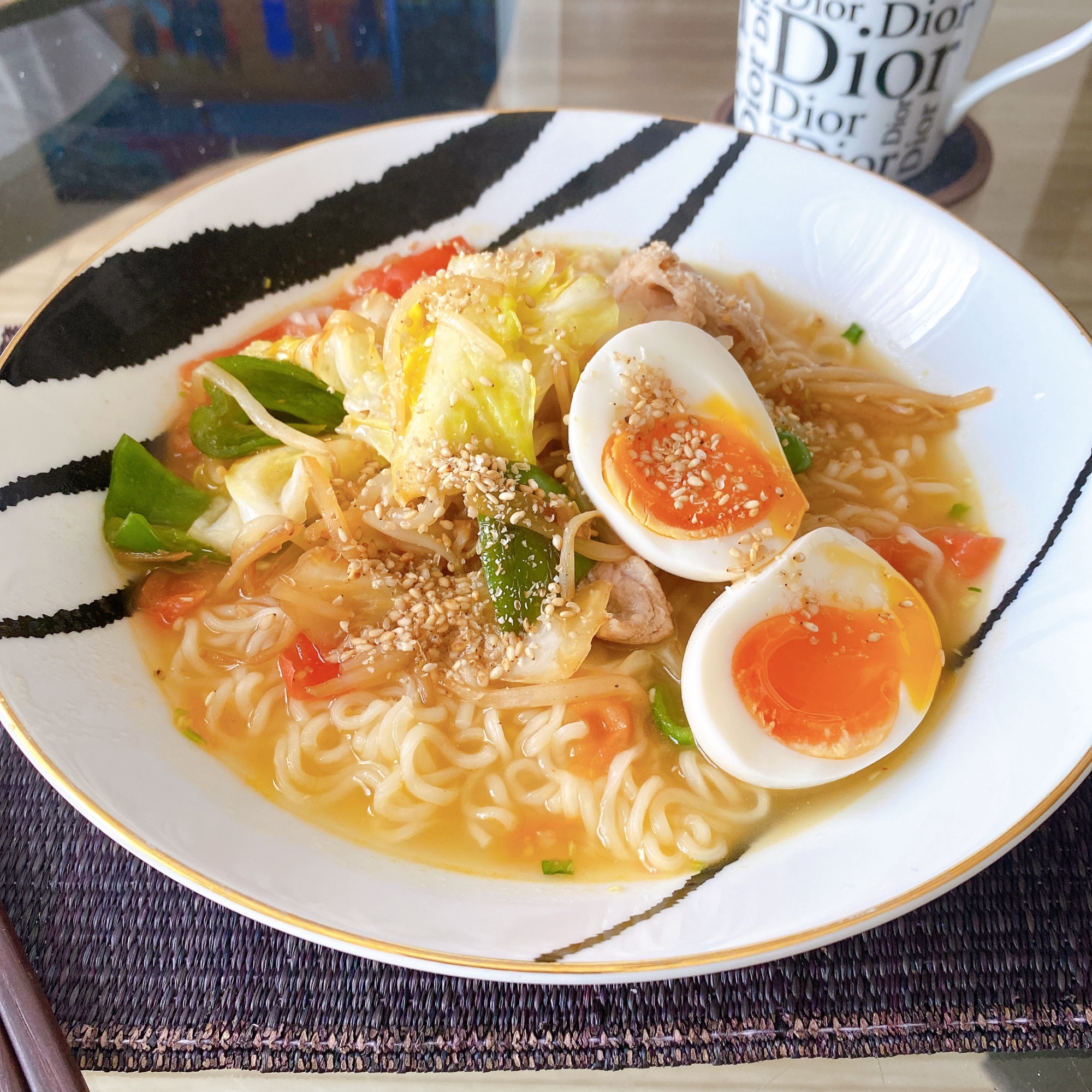 五目ラーメン【サッポロ一番塩ラーメン】