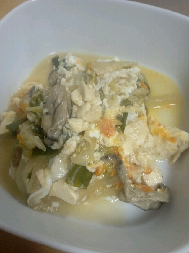 牡蠣と白菜の味噌煮(´Д｀)