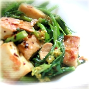 青菜と豆腐と干し海老の中華炒め