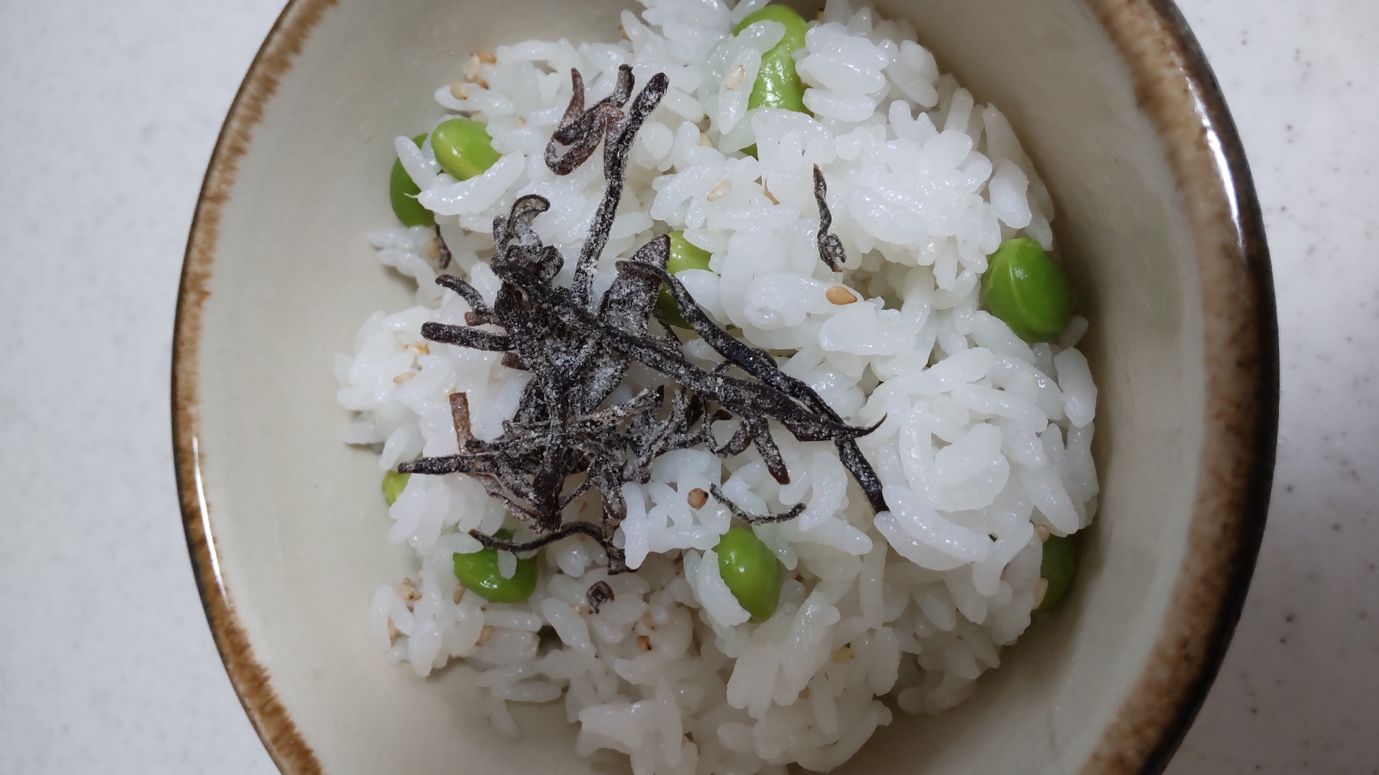 「丼」枝豆塩昆布丼☆