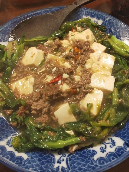 豆腐とチンゲン菜のそぼろ煮