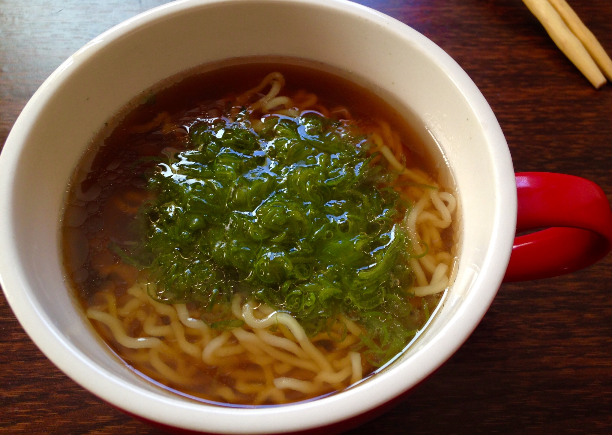 節約ランチ♪和風めかぶラーメン