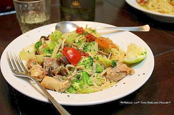 鶏肉と白菜のパスタ