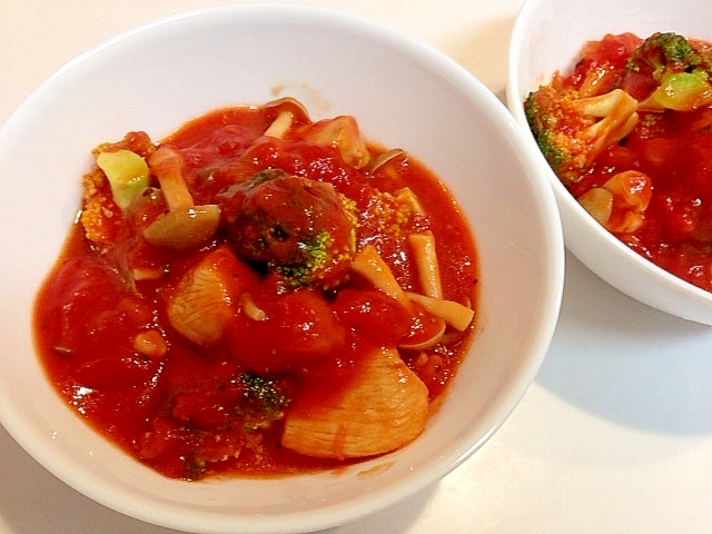 にんにく効かせて チキンとブロッコリのトマト煮 レシピ 作り方 By アボカドプリン 楽天レシピ