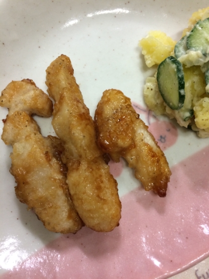 噛みにくいむね肉が食べやすくなって、子どももパクパク食べてくれました。簡単で経済的^_^また作ります♩私的にはパンに挟んで食べたいです。