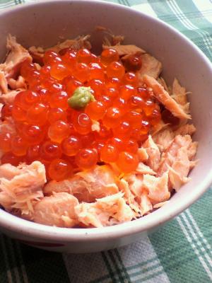 鮭といくらの親子丼