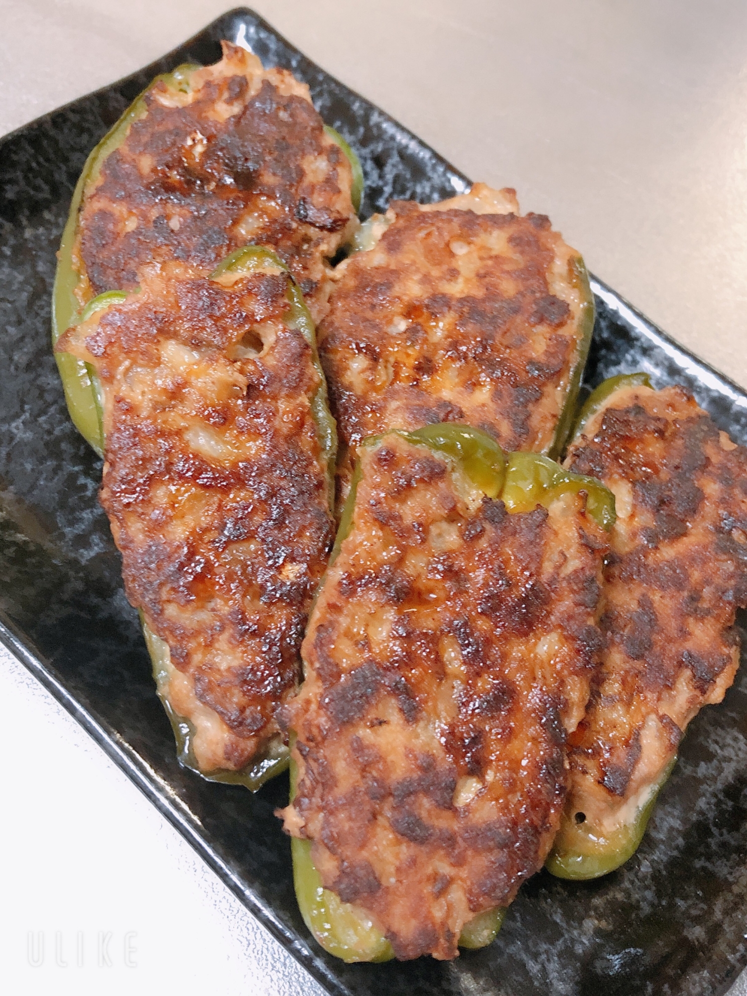 パン粉なし!もっちり♪ピーマンの肉詰め