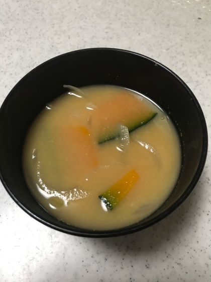 南瓜と玉ねぎのお味噌汁
