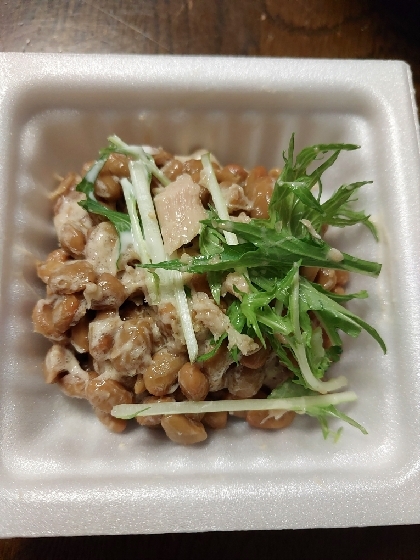 納豆アレンジ スプラウト&ツナマヨ