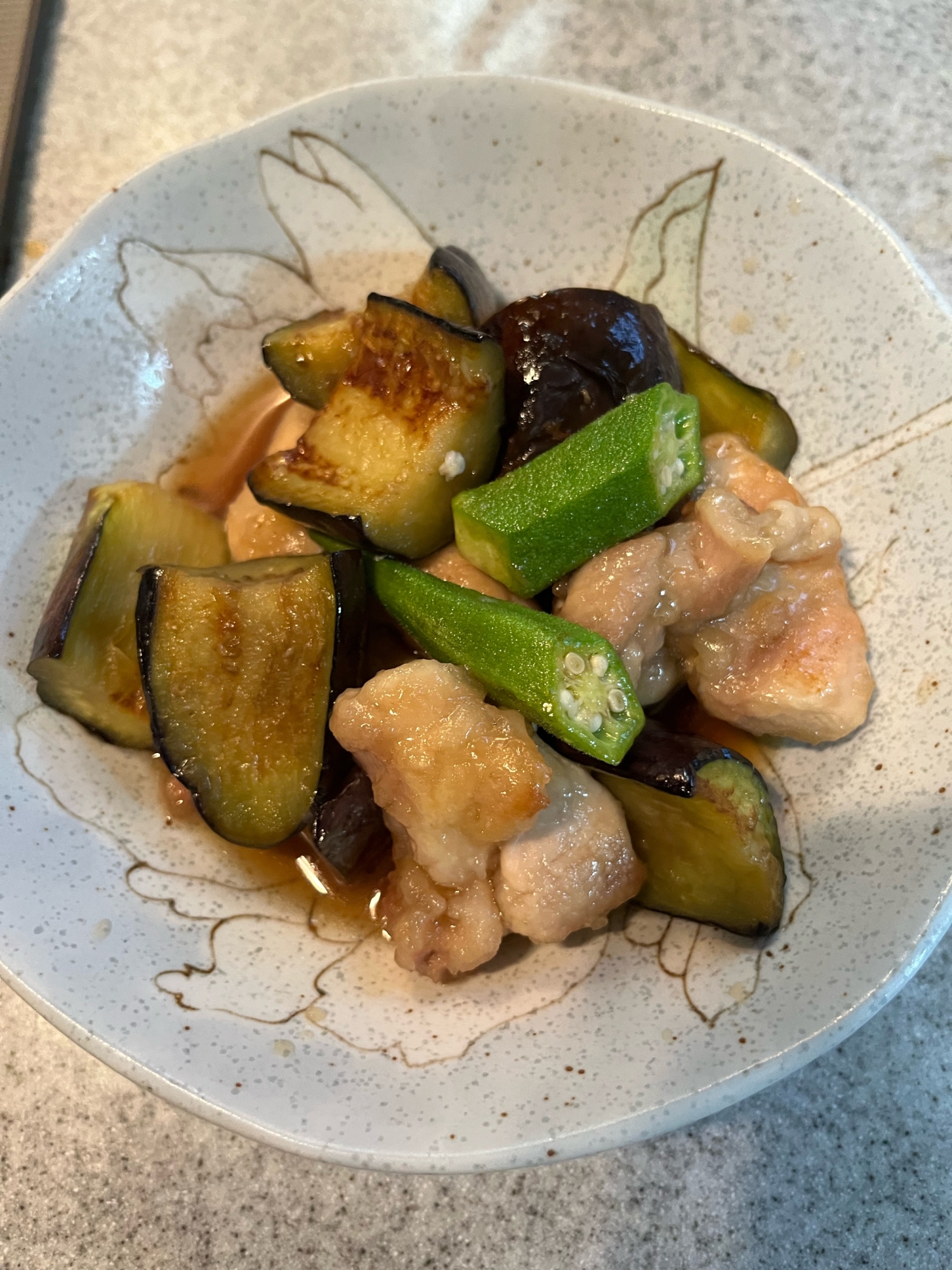 揚げないから簡単 鳥もも肉と茄子の揚げ浸し