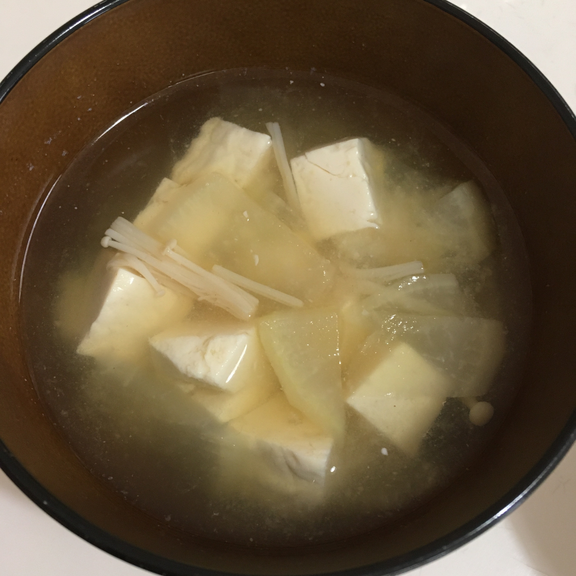 大根とえのきと豆腐の味噌汁