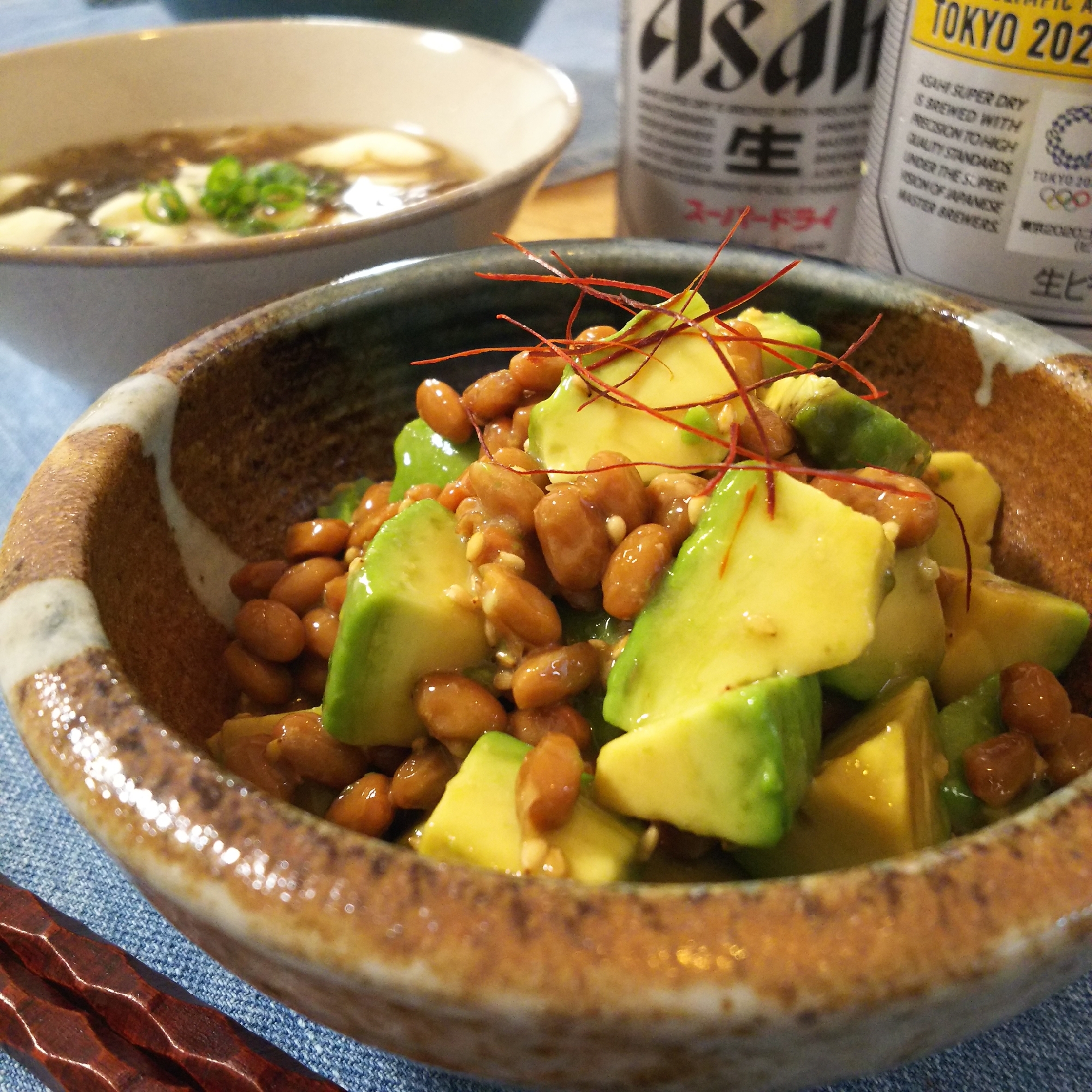 10分で健康おつまみ☆アボカドの納豆和え