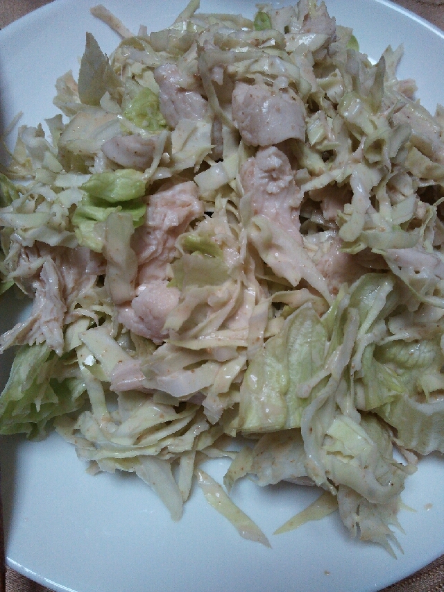 キャベツとささみとレタスのゴマドレサラダ レシピ 作り方 By るもちゃん 楽天レシピ