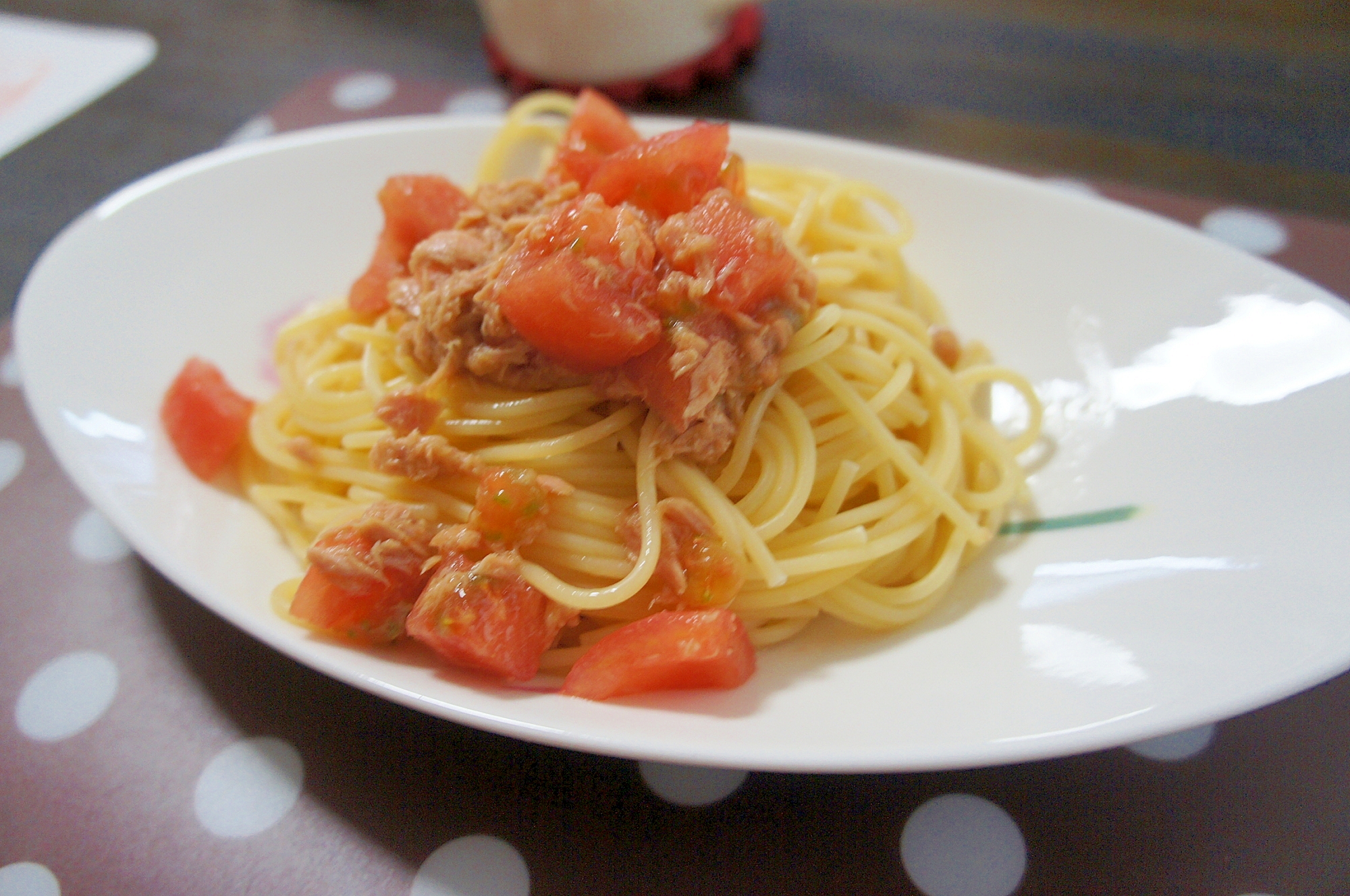 夏バテにも！トマトとツナの冷製スパゲティ