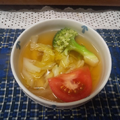 春キャベツ＊トマト＊ブロッコリーの野菜スープ！