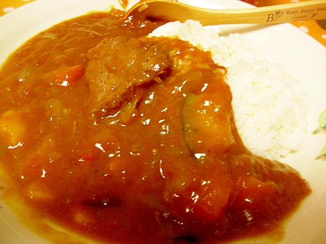 ステーキ肉と夏野菜のカレーライス