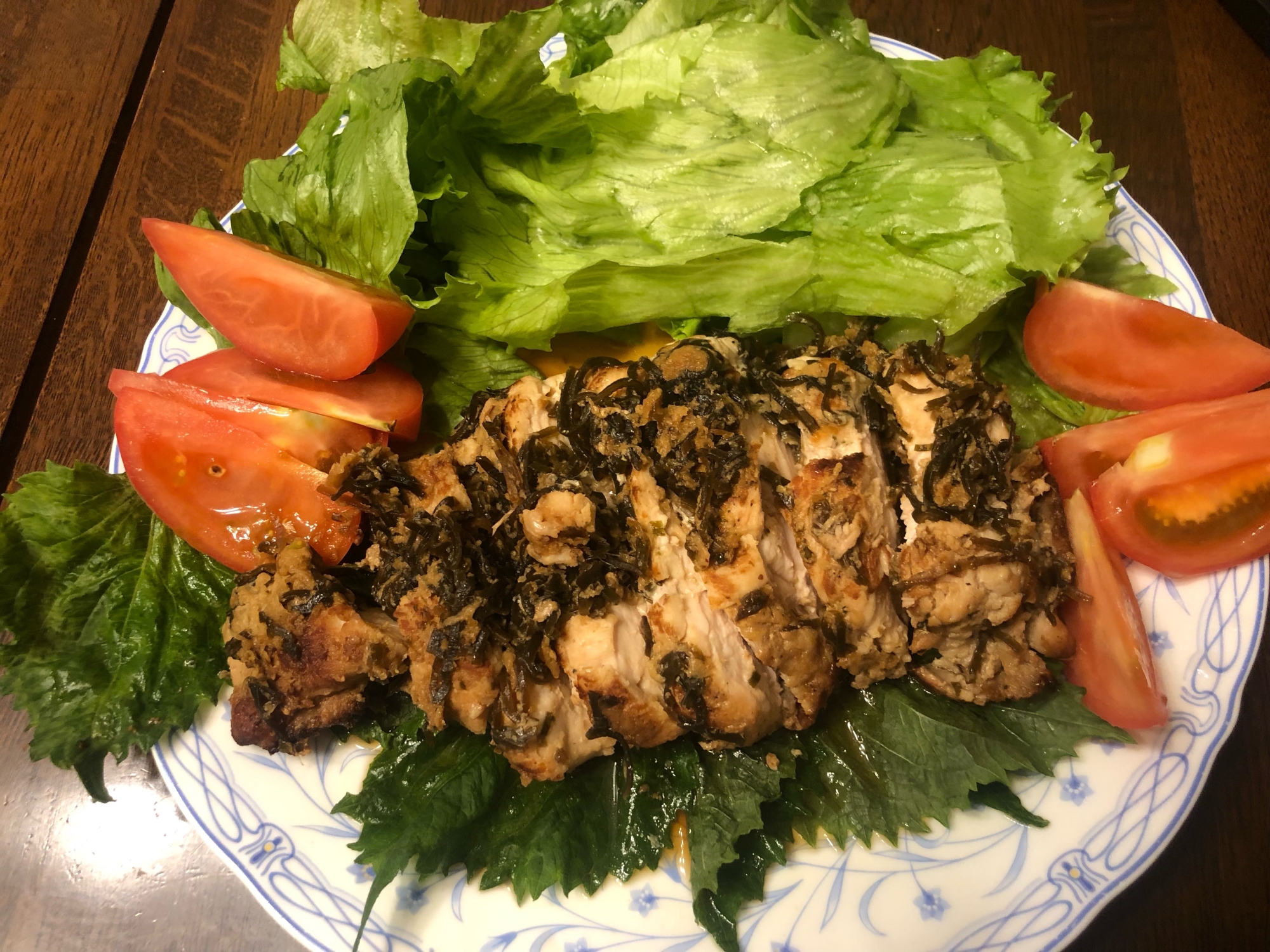 鶏モモ肉の塩昆布焼き。No.553