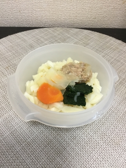 離乳食☆ツナとほうれん草のうどん煮込み