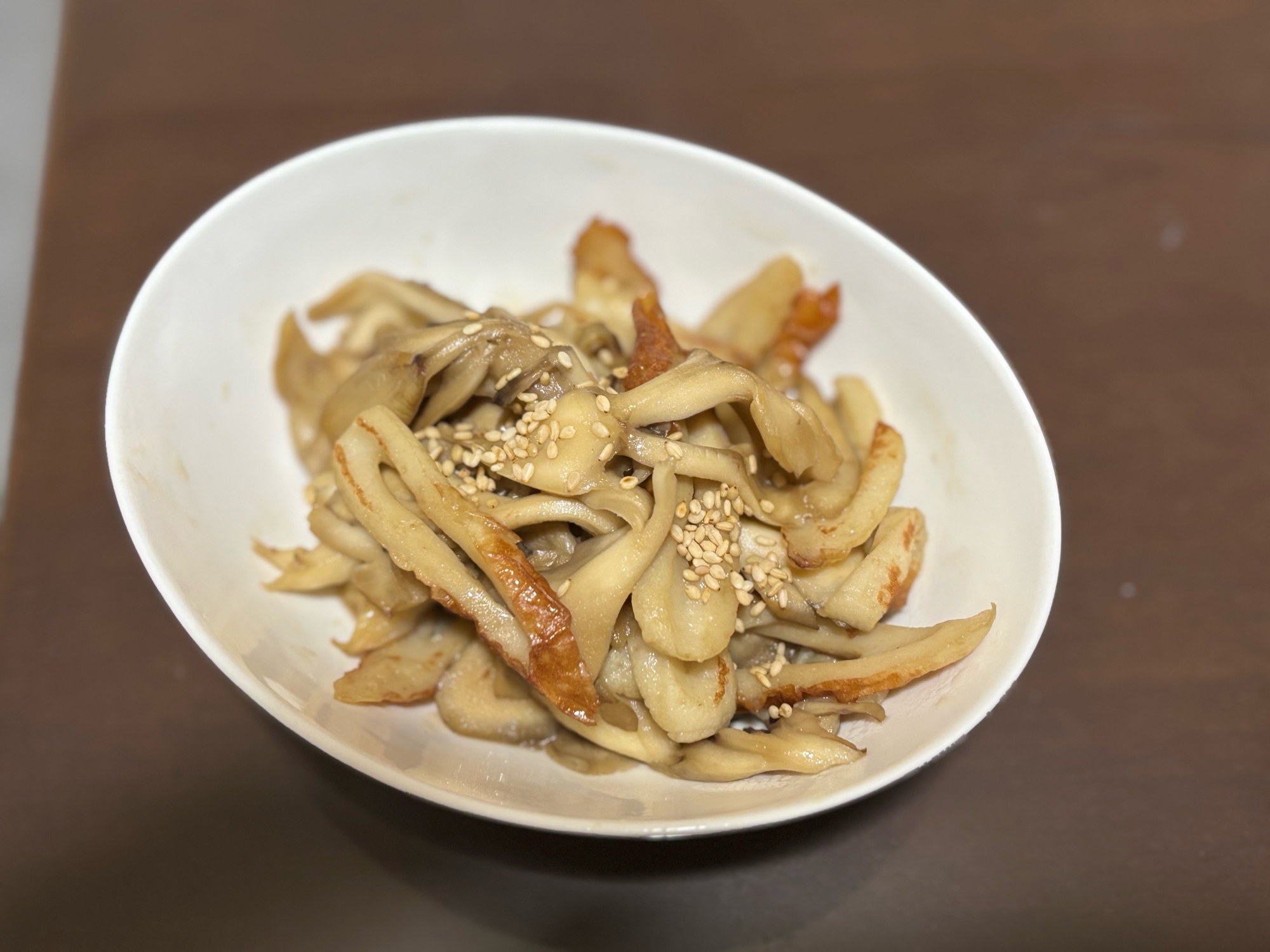 舞茸とちくわのごま油炒め♪
