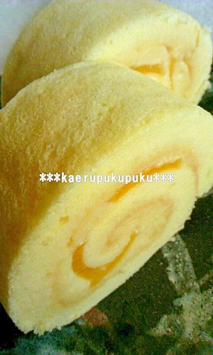黄桃とカスタードのロールケーキ レシピ 作り方 By Kaerupukupuku 楽天レシピ