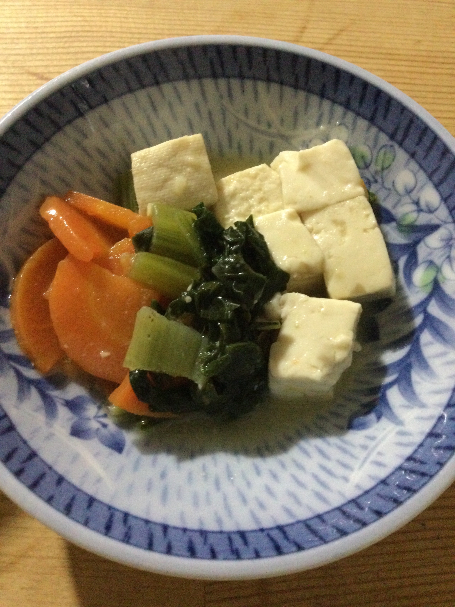 豆腐人参小松菜の味噌煮♫
