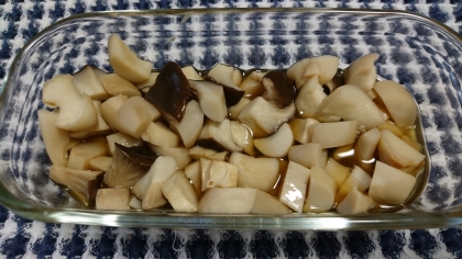 レンジで簡単☆キノコ醤油煮