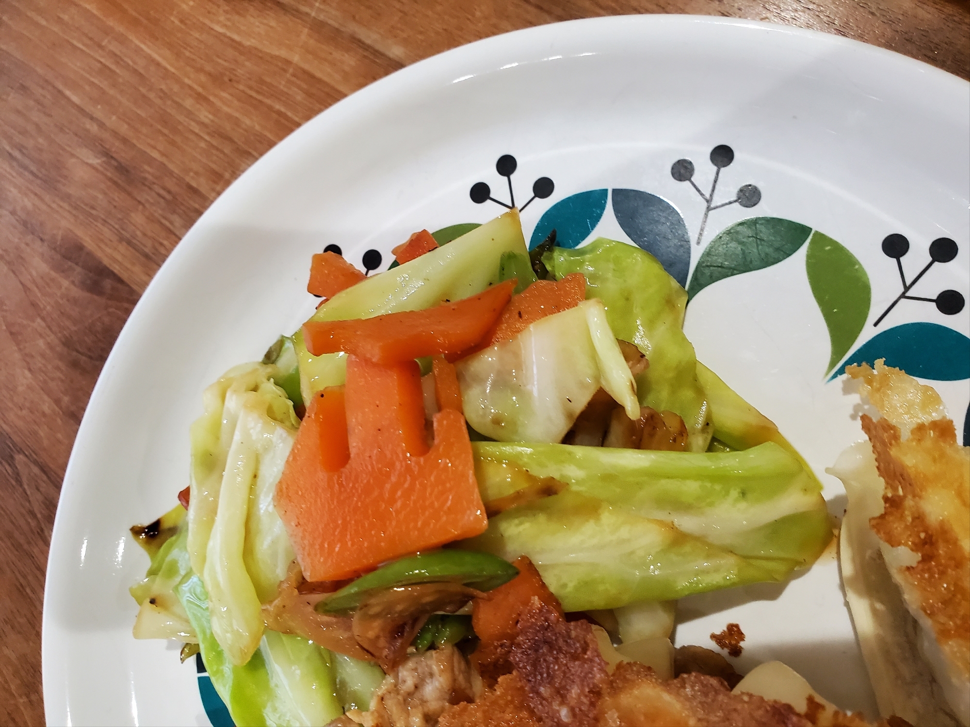 キャベツ、人参の野菜炒め